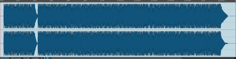 Full mastered waveform view in WaveLab